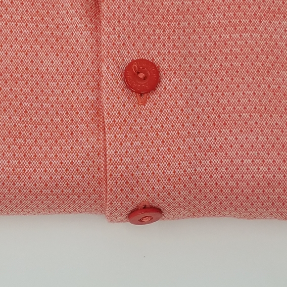 Bugatchi Mens Polo T Shirts 100% Mercerized Cotton XL Peach Color - Picture 6 of 11